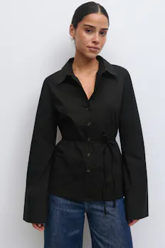 Shaped Tie Blouse