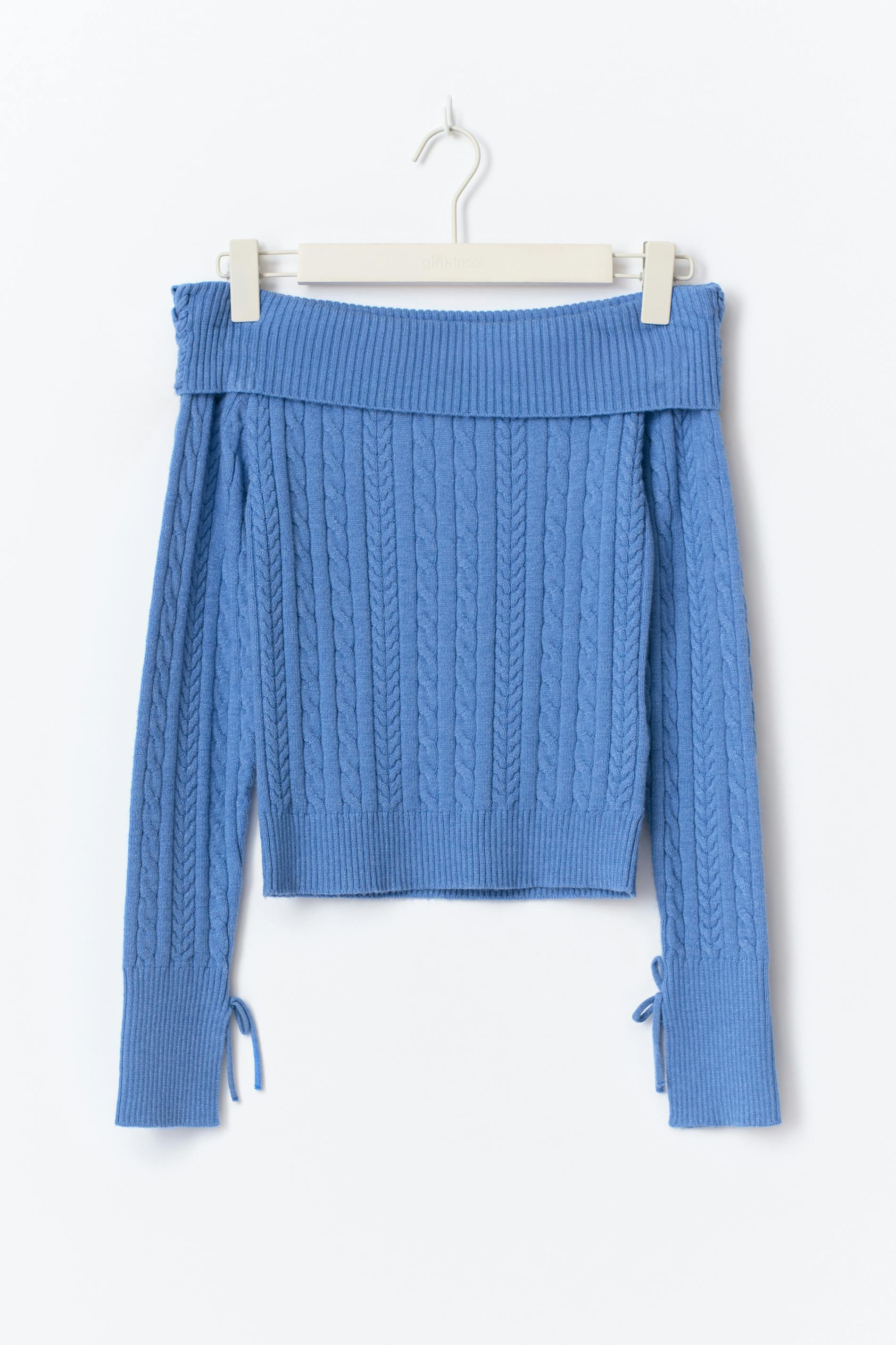 14+ off shoulder sweater Blue Gina Tricot