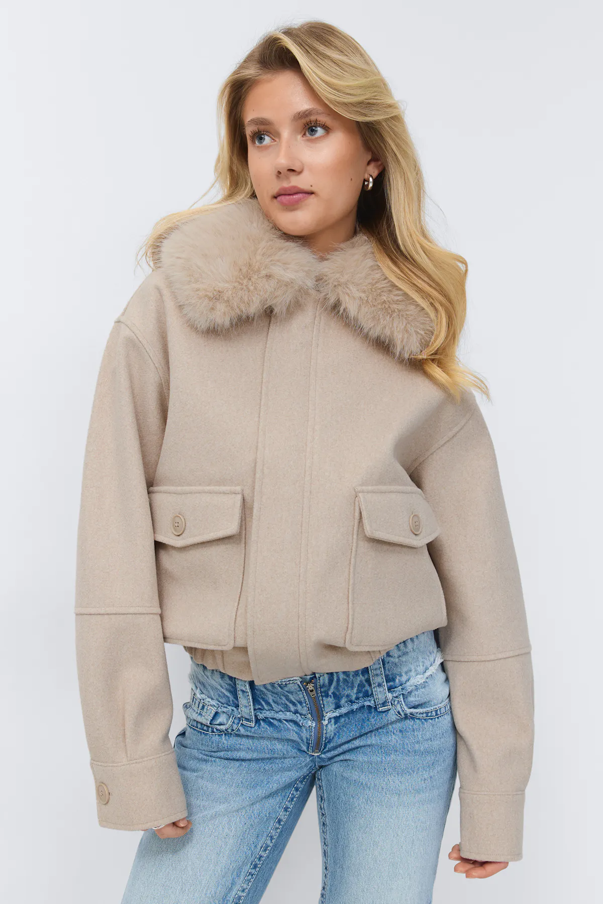 Gina Tricot 14+ shaped felt jacket