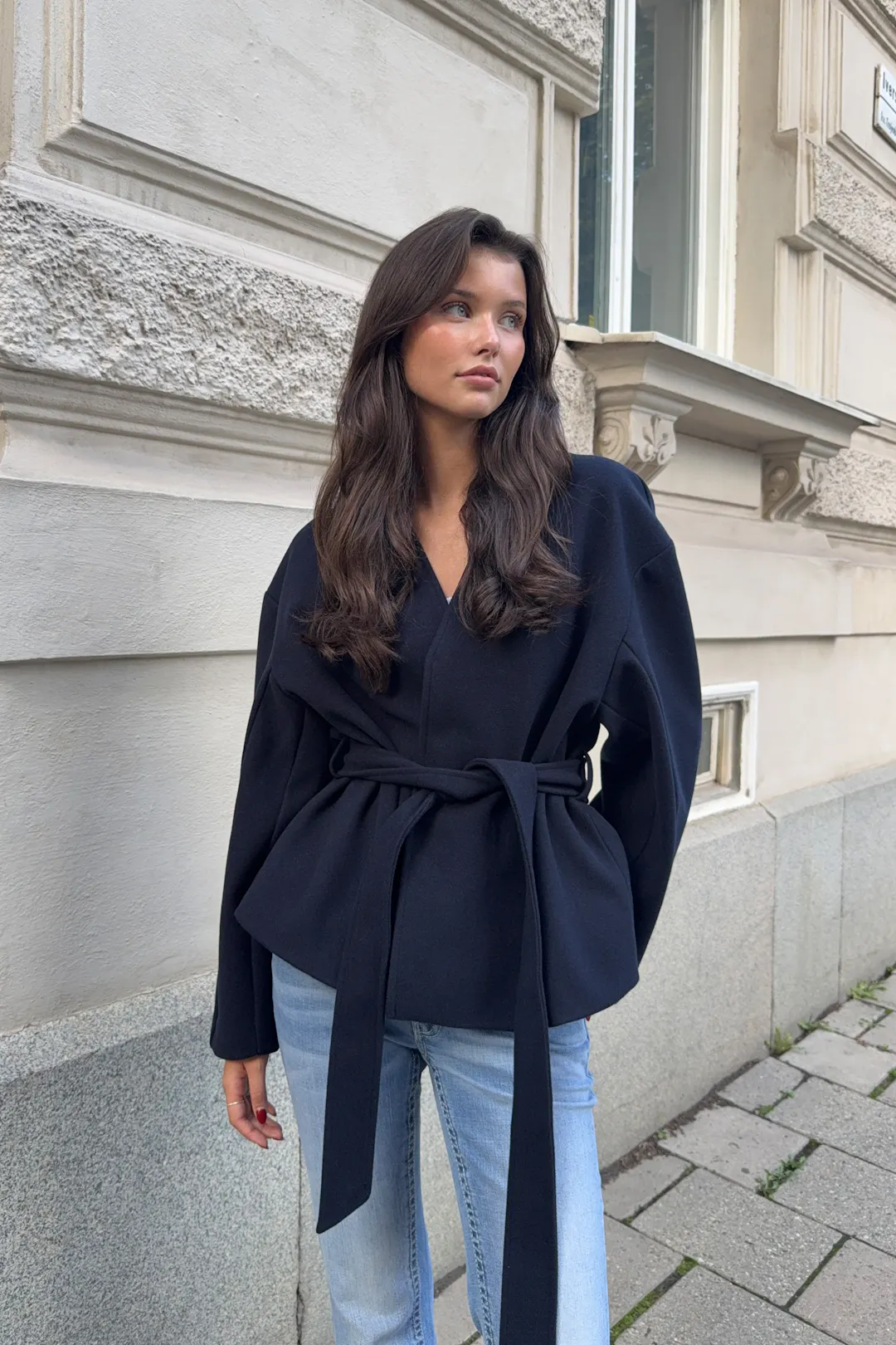 14+ shaped felt jacket - Blue - Gina Tricot