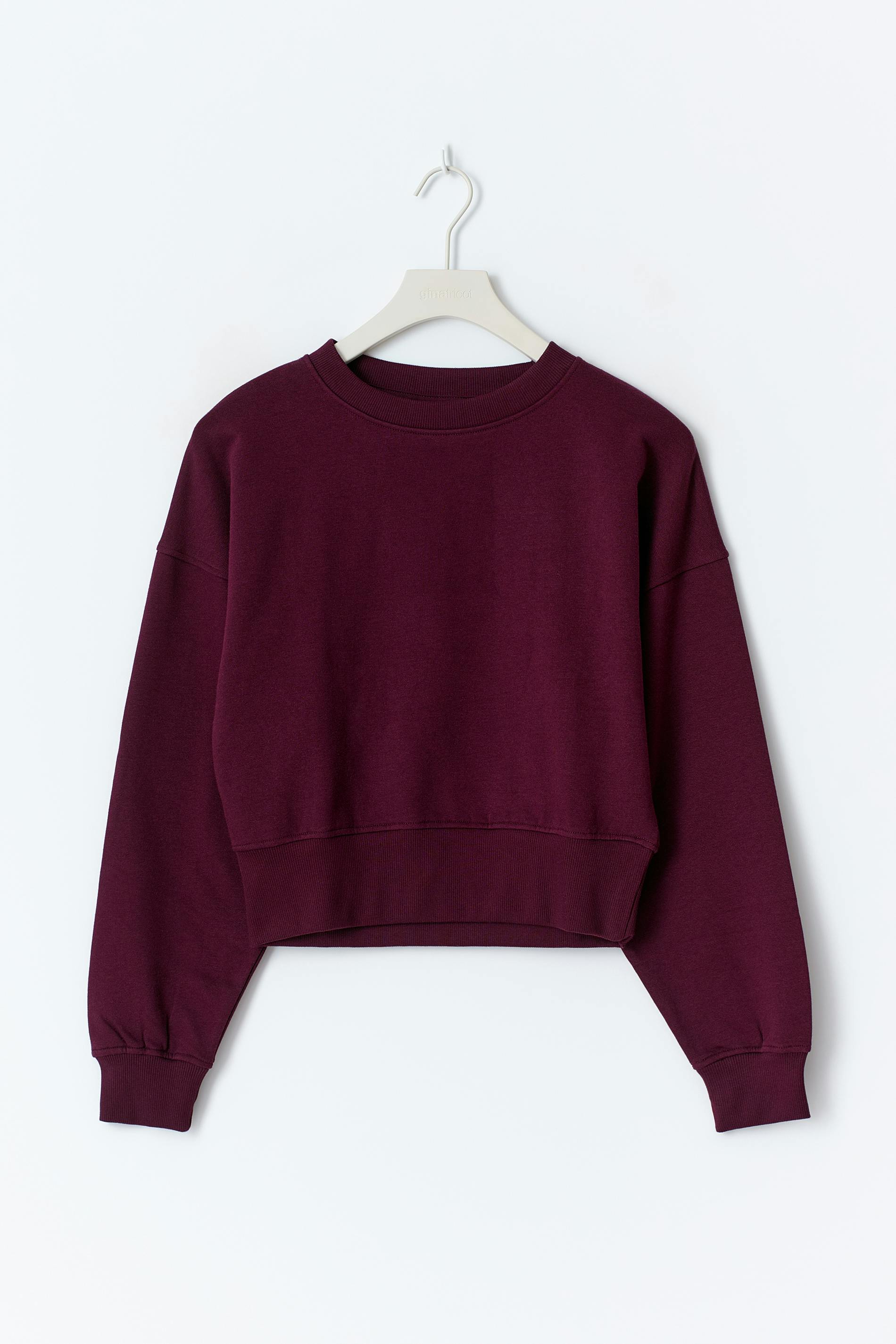 Gina Tricot - Y cropped sweater - tops - Rood - 146/152 - Meisje