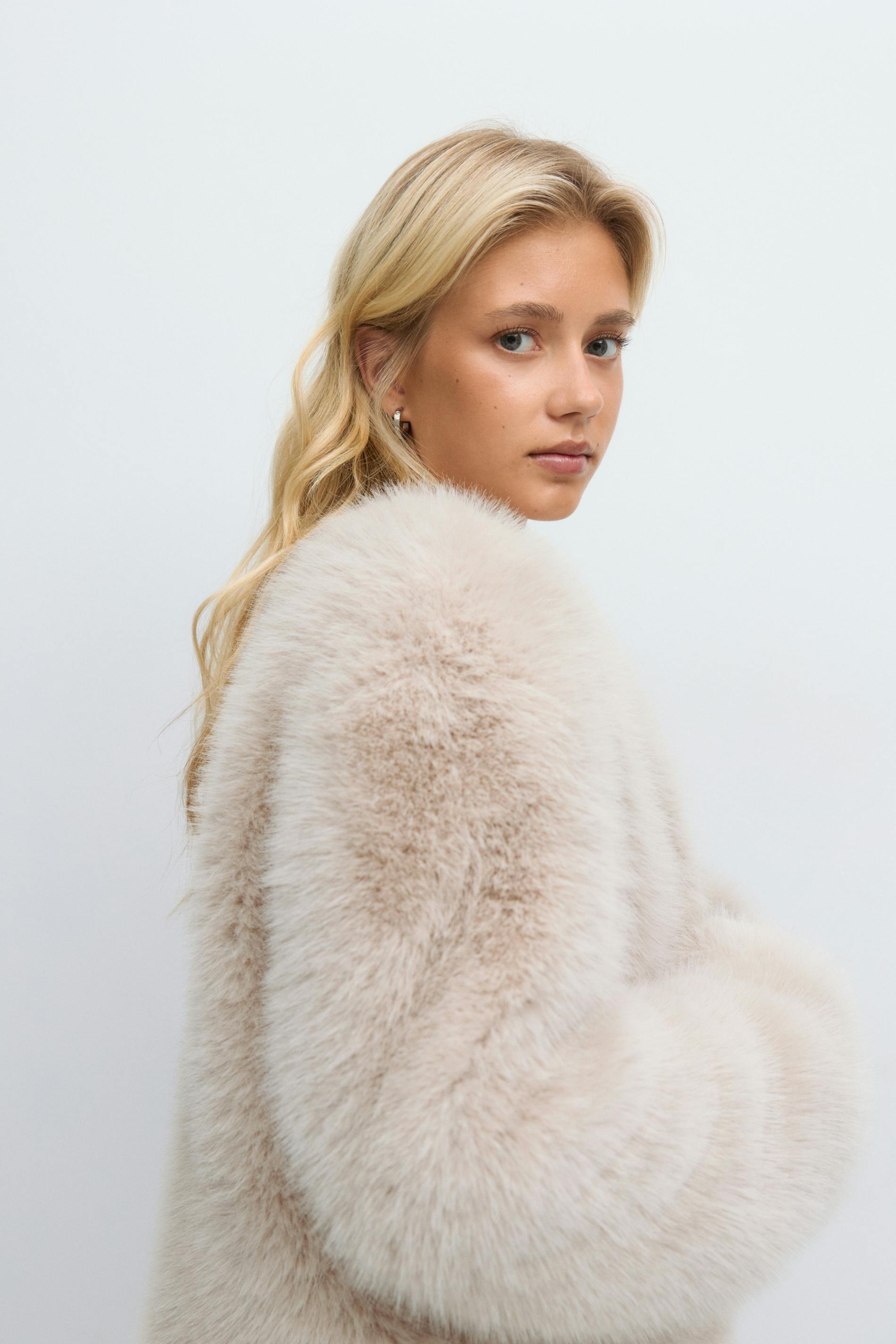 14+ faux fur jacket