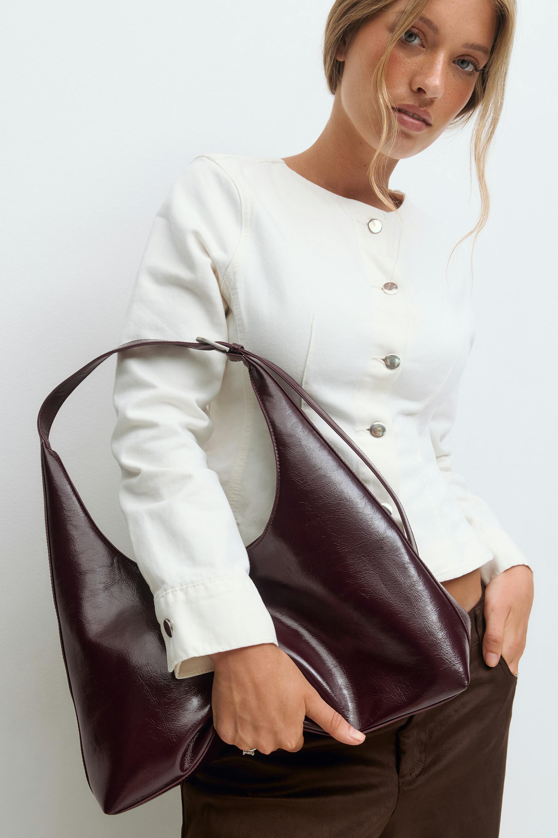 Gina Tricot - Wide shoulder bag - Skuldertasker - Lilla - ONESIZE - Dame