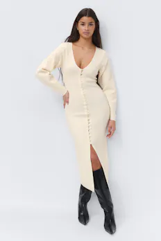 Shaped Knitted Dress