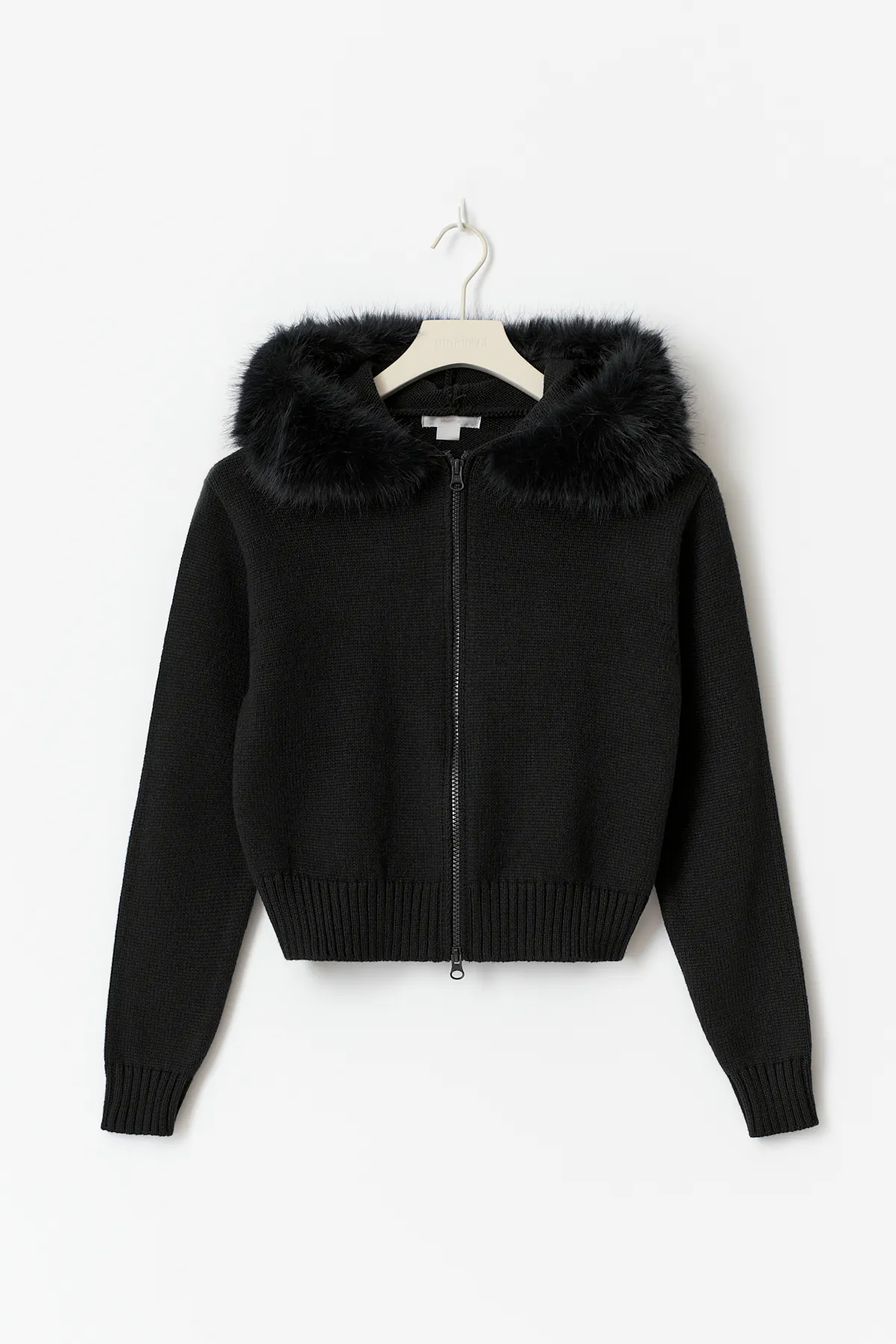 14+ fur hoodie - Black - Gina Tricot
