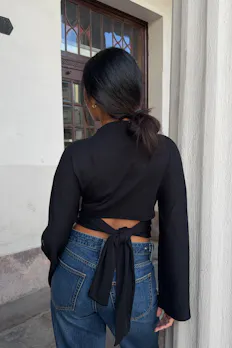 Tie Back Wide Sleeve Top