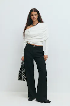 Sloped Shoulder Cape Top