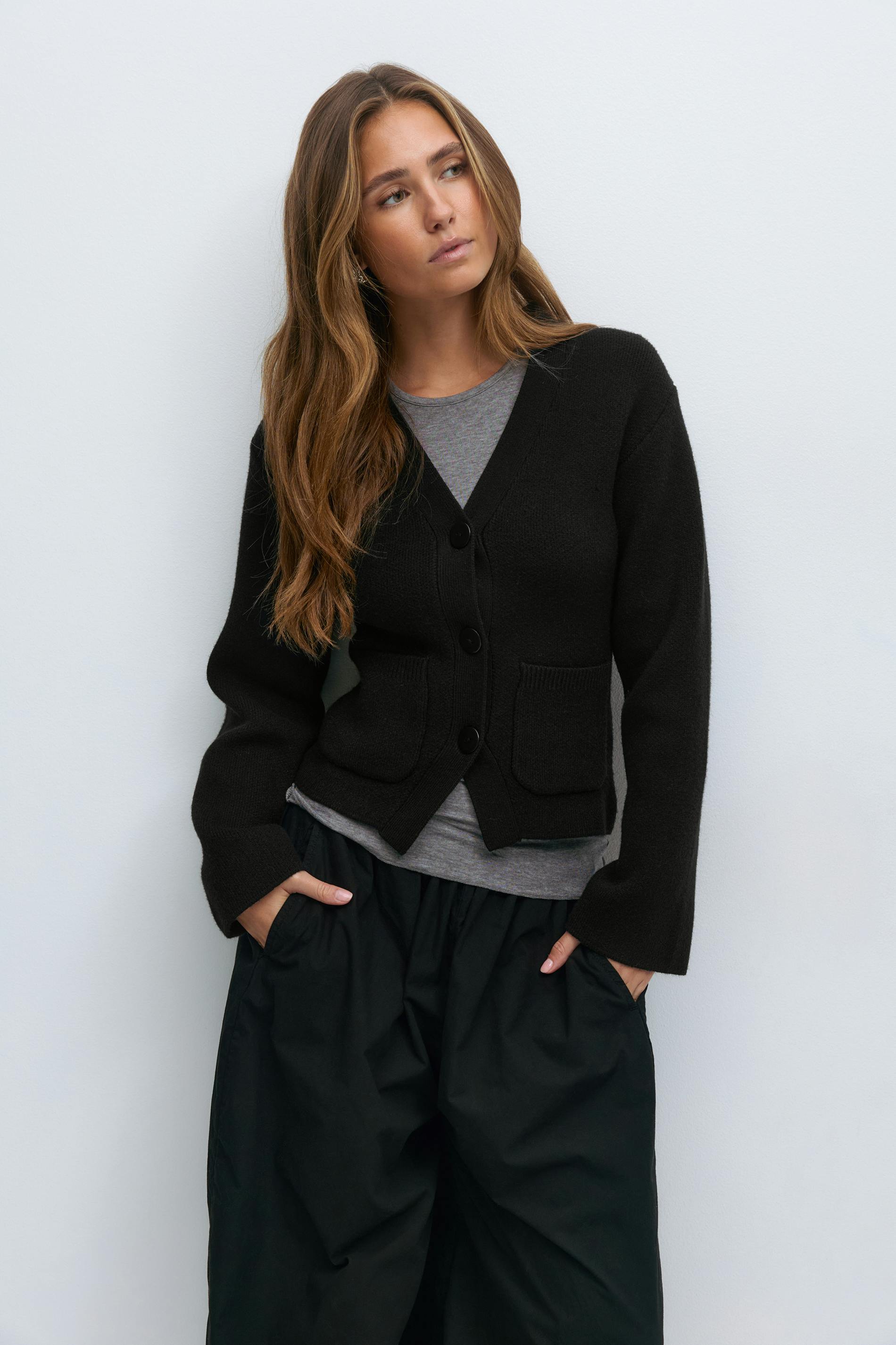 トップス ladylike knit cardigan Autumn and Winter Fashion Casual Cardigan Women's Curved