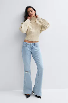 Low Full Length Flare Jeans