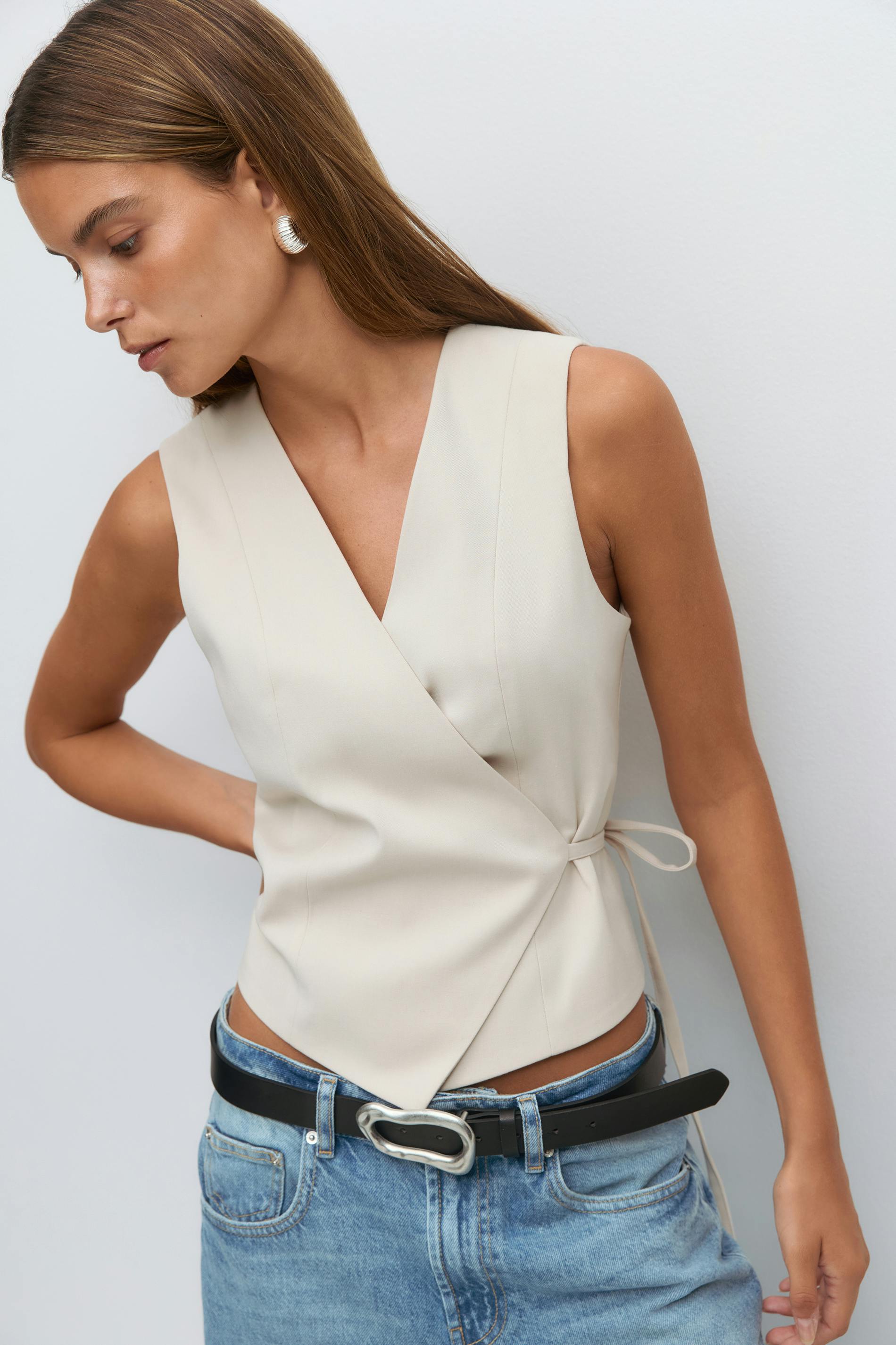 Gina Tricot - Statement buckel belt - accessories - Sort - M/L - Dame