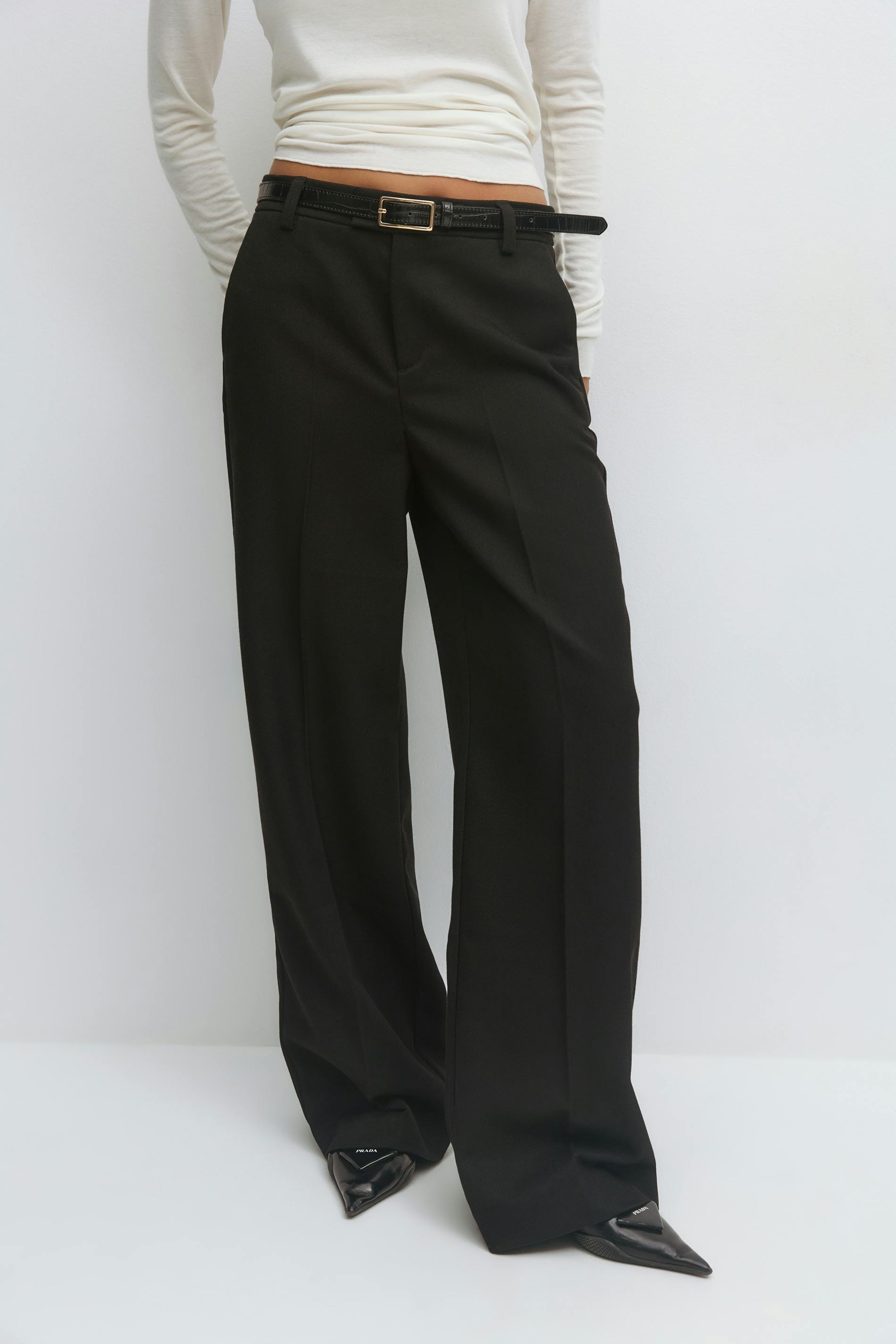 Gina Tricot - Clean rectangular belt - accessories - Sort - XS/S - Dame