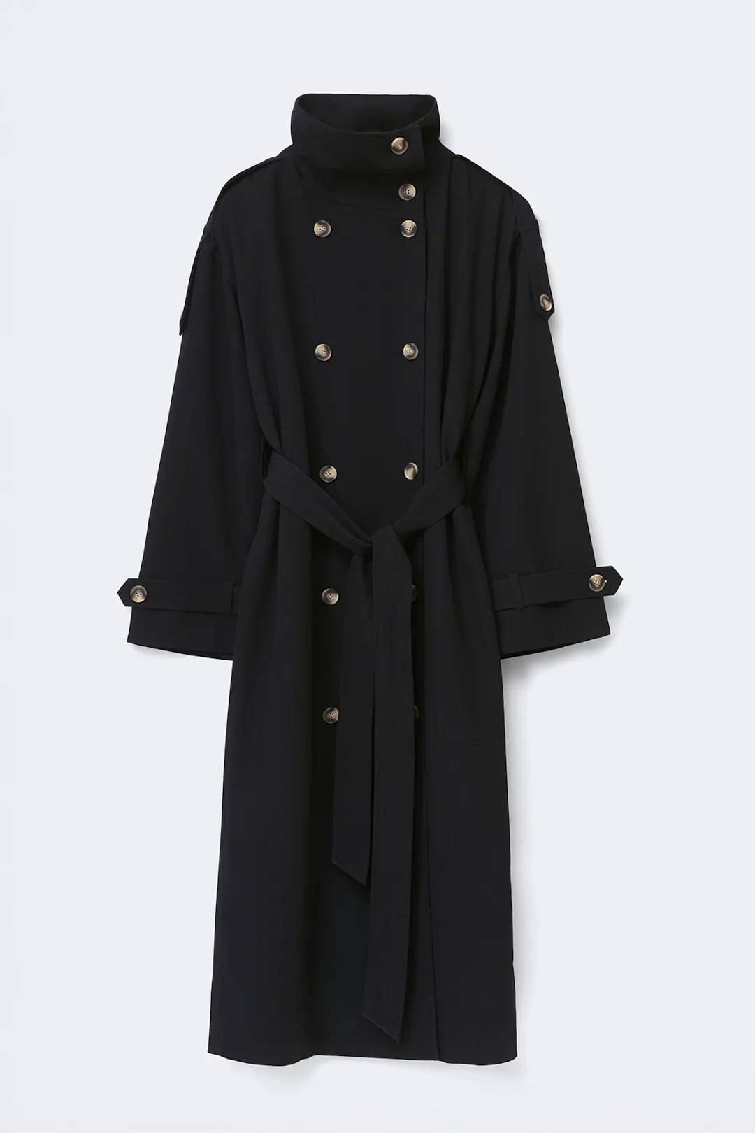 High neck trench coat - Svart - Dame - Gina Tricot
