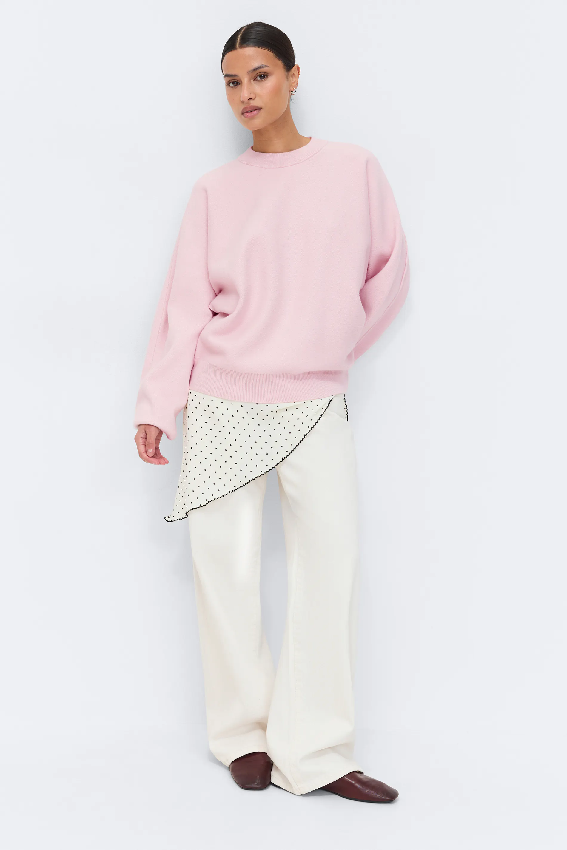 Gina Tricot - Knitted sweater - Striktrøjer - Lyserød - XL - Dame