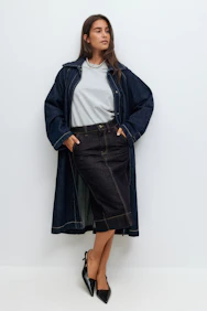 Denim Pencil Skirt
