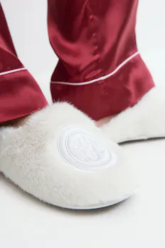 Y Faux Fur Slippers