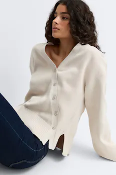 Asymmetric Knitted Cardigan