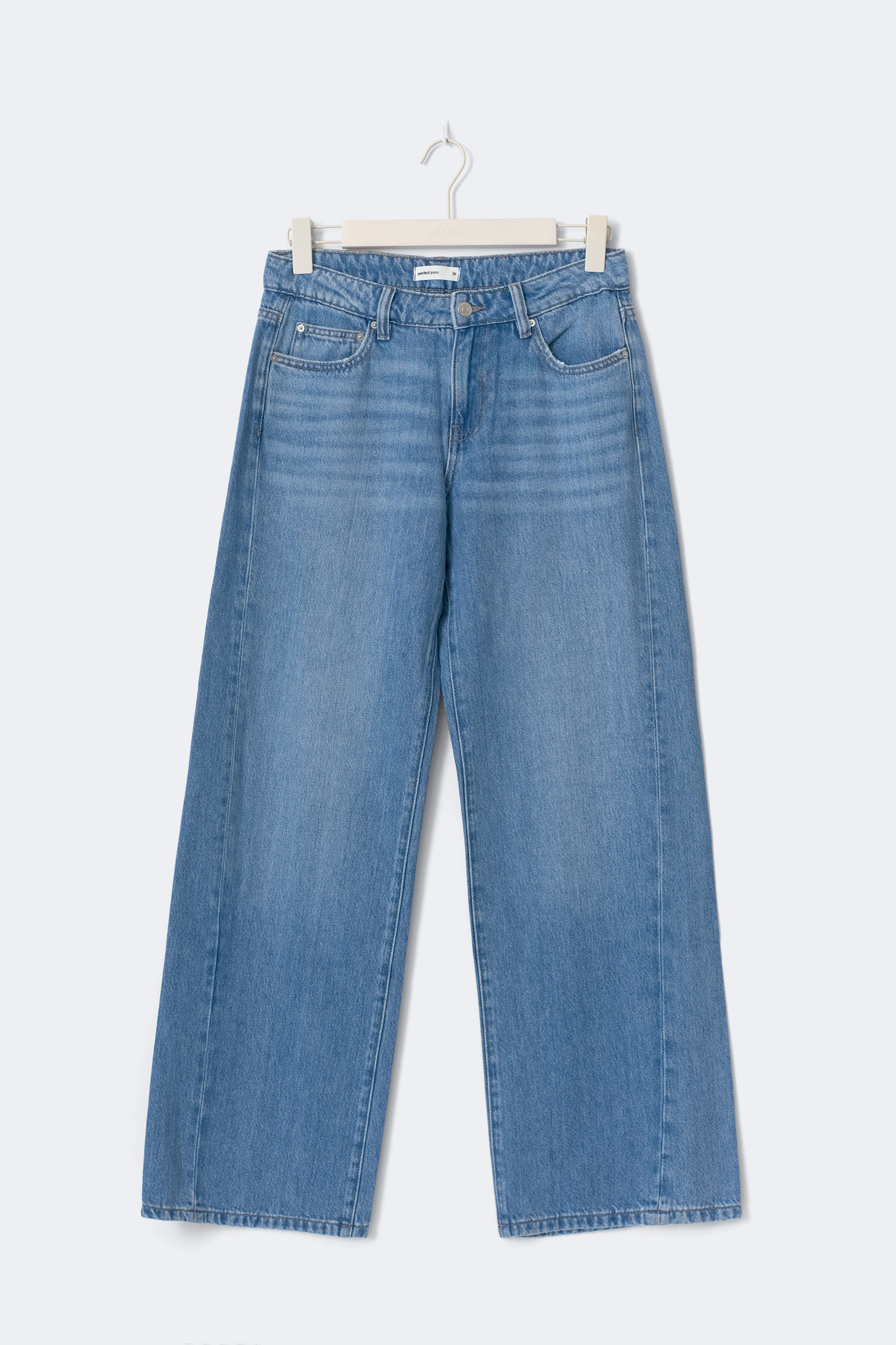 Gina Tricot Low wide petite jeans dam