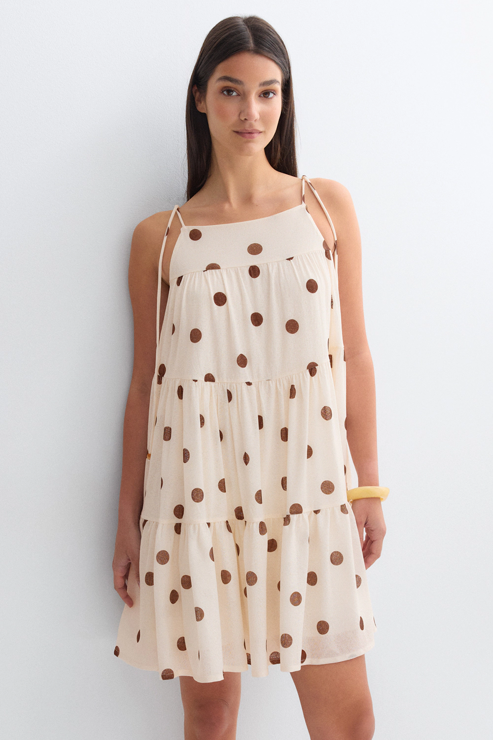Flowy strap detail dress