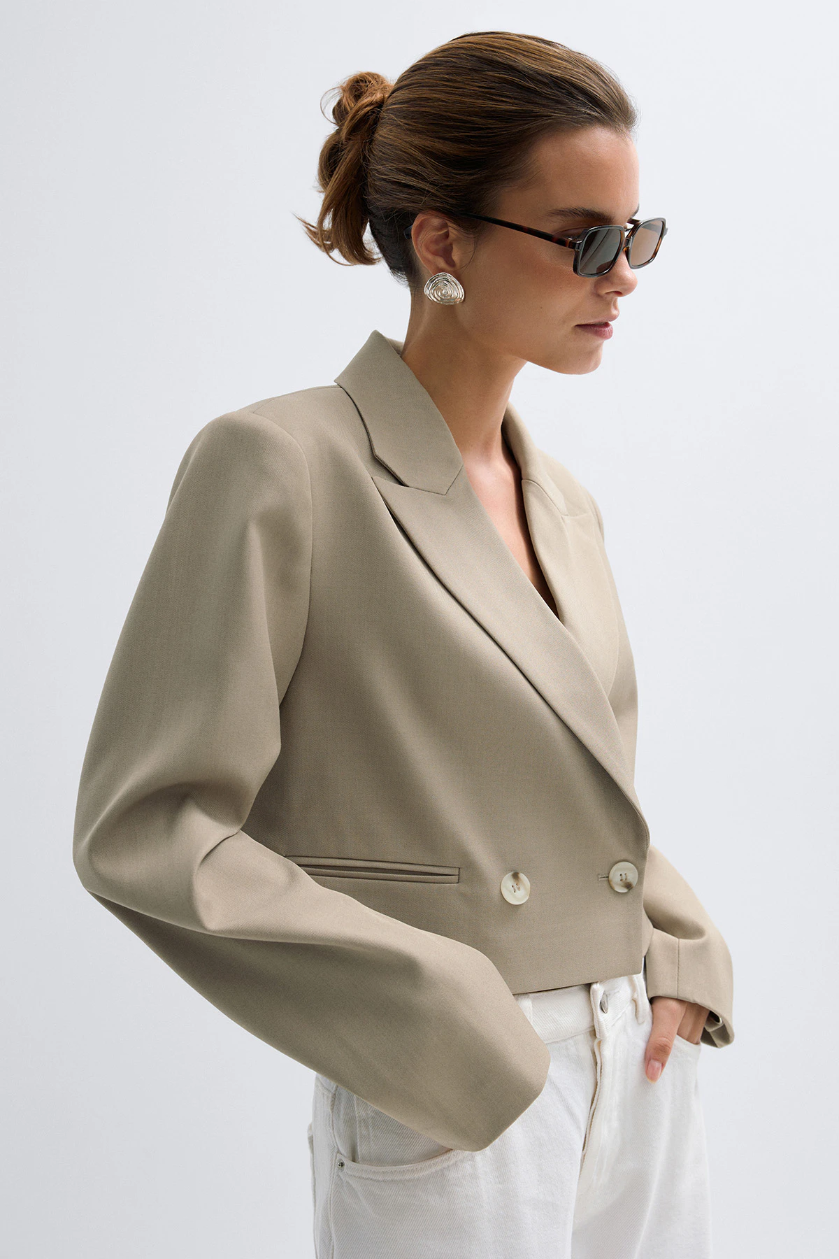 Gina Tricot Short double breasted blazer dam
