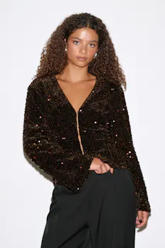 Shaped Sequin Top