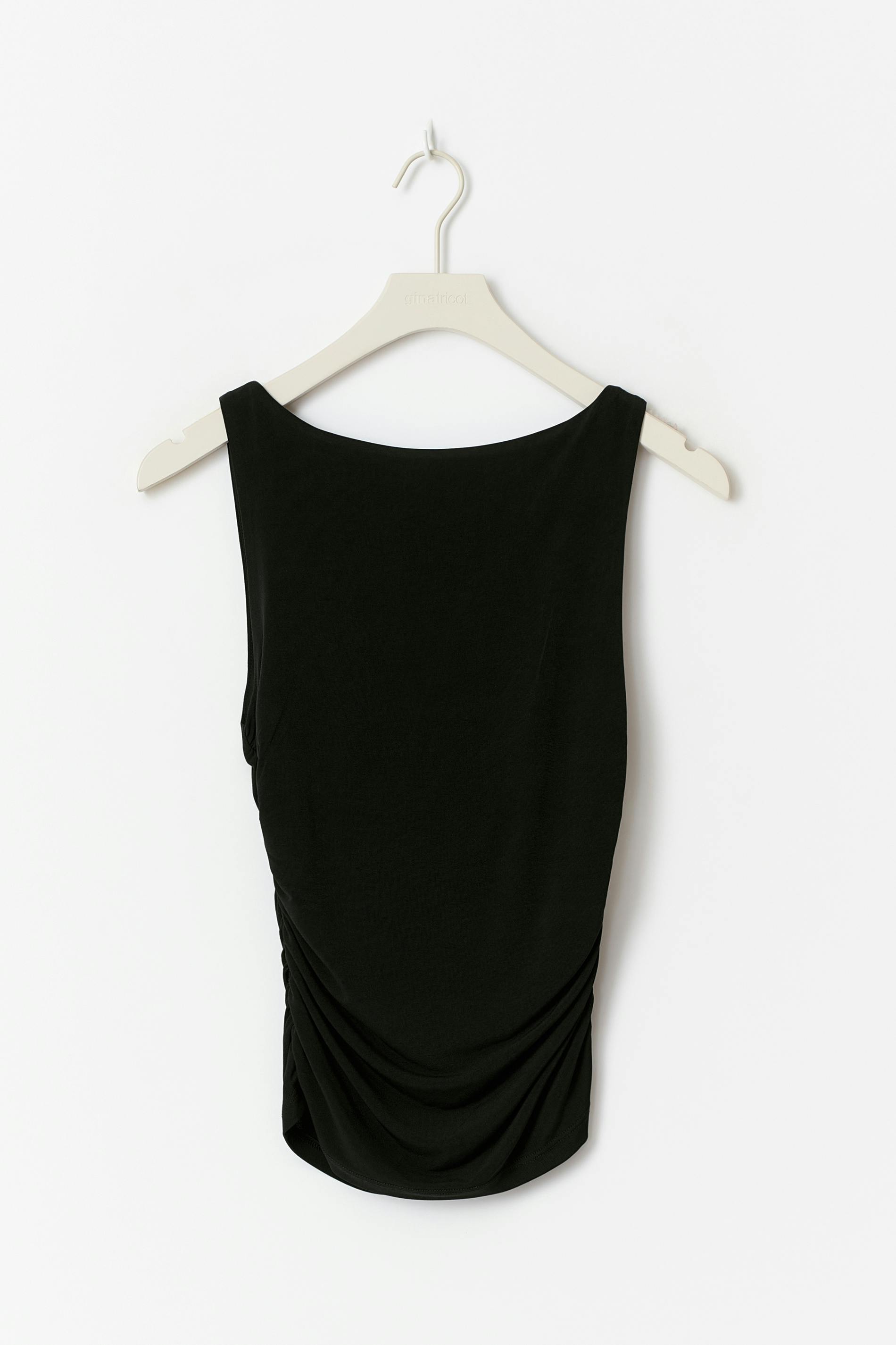 【dydoshop】25ss draped top Draped top - Black - Women - Gina Tricot