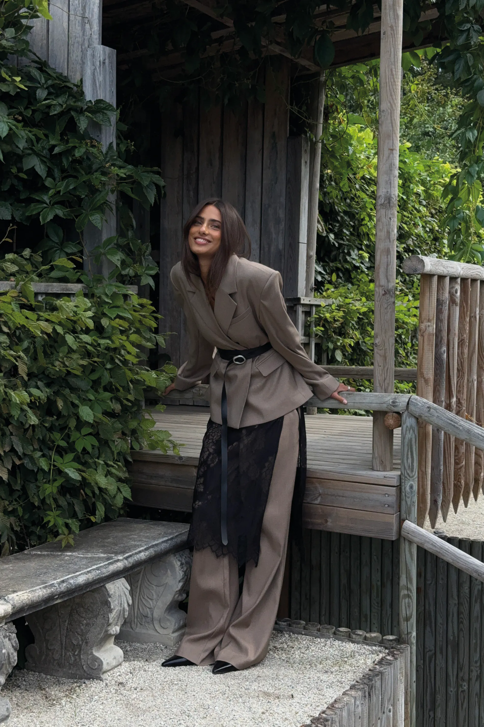 pp*closed ミモザエプロンスカート サイズ　34 pp*closet mimosa apron skirt 34 pp* closet MIMOSA APRON SKIRT