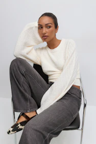 Textured Wide Sleeve Top
