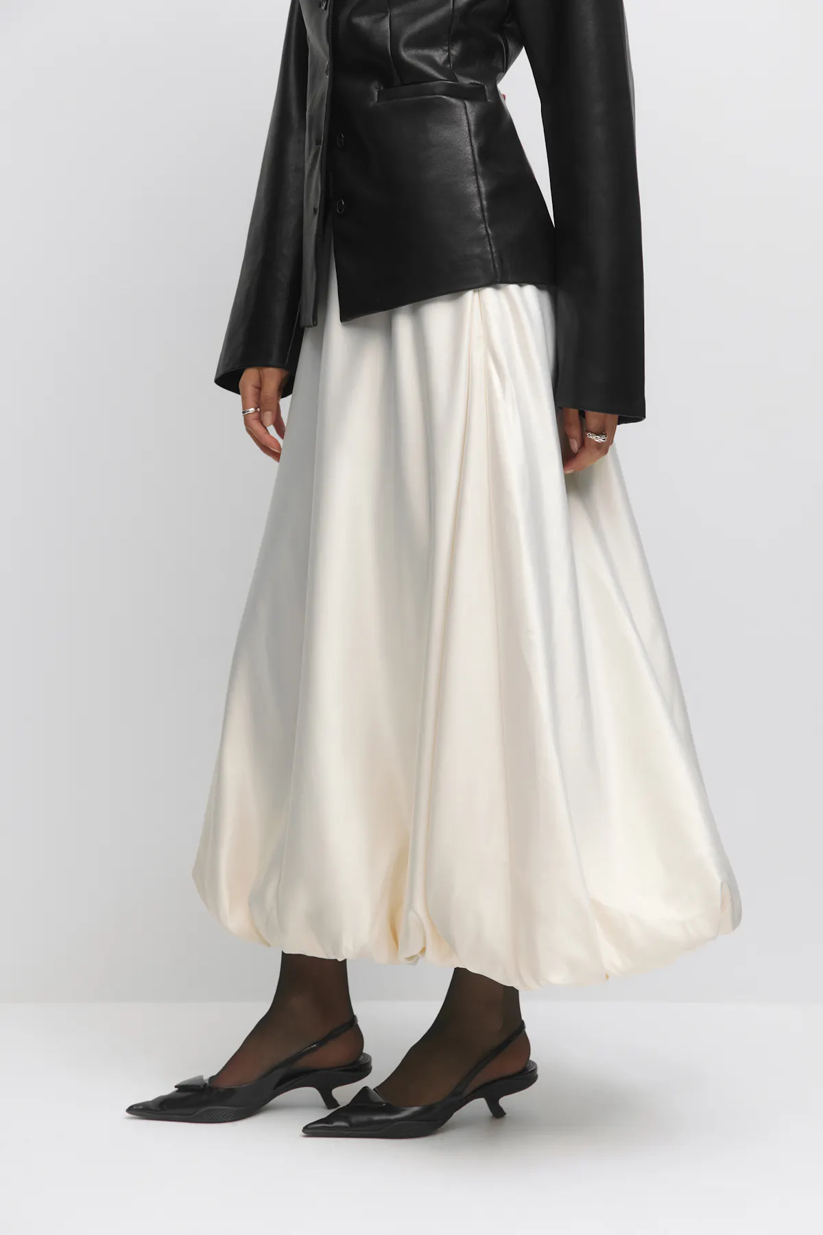 Balloon skirt - White - Women - Gina Tricot