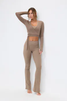 Cropped Yoga Wrap Cardigan