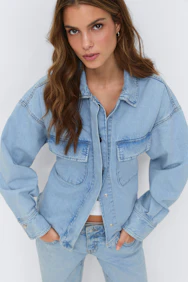 Tie Denim Shirt