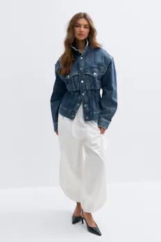 Mid Waist Balloon Trousers
