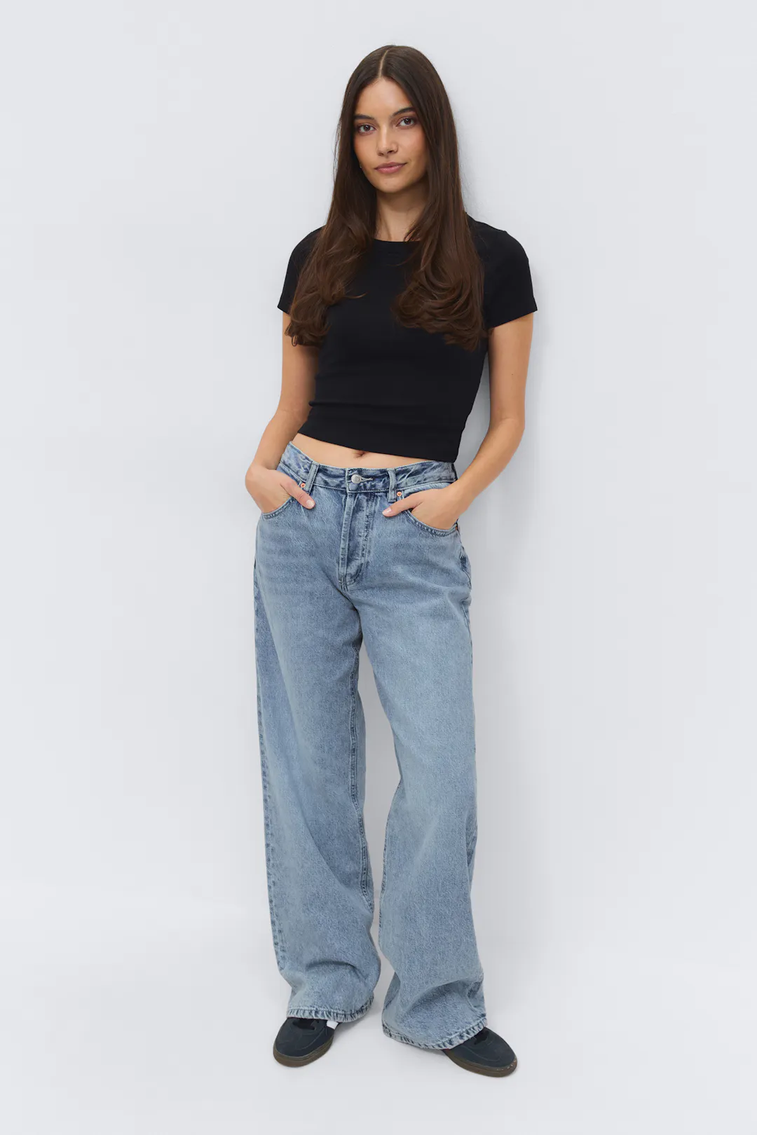Gina Tricot - Boyfriend jeans - jeans taille basse - Bleu - 44 - Femme