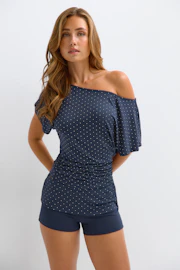 Soft folded loungewear shorts