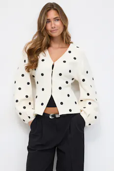 Jacquard Knitted Cardigan