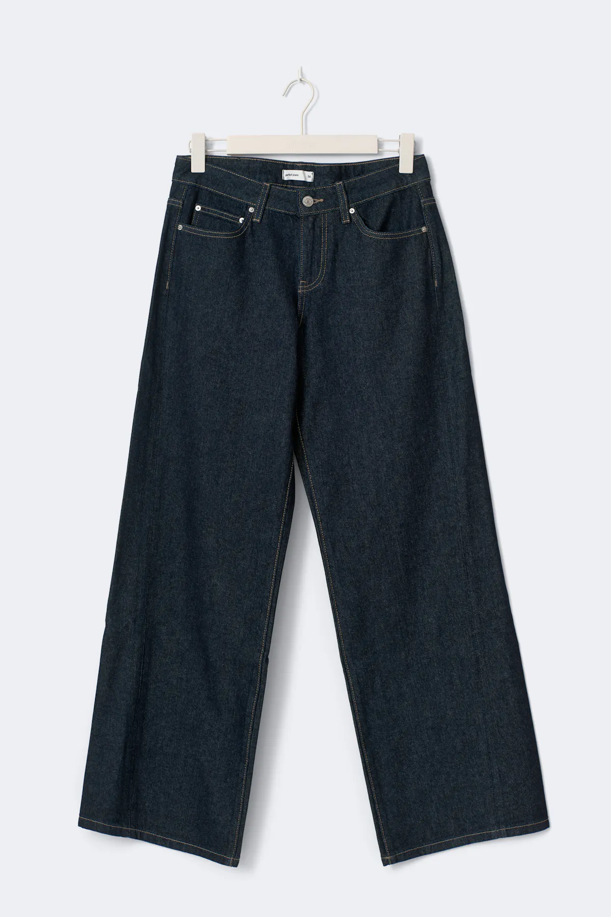 Gina Tricot - Low wide petite jeans - jeans taille basse - Bleu - 42 - Femme