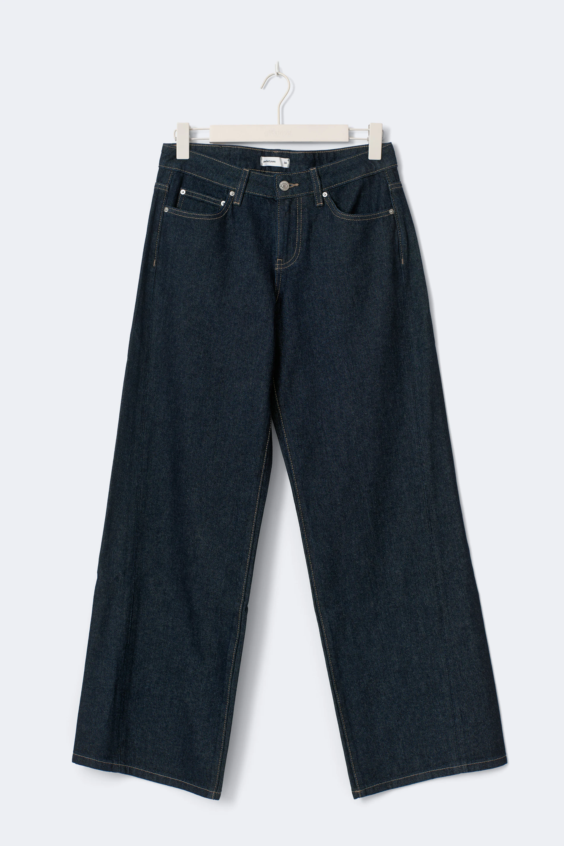 Gina Tricot Low wide petite jeans dam