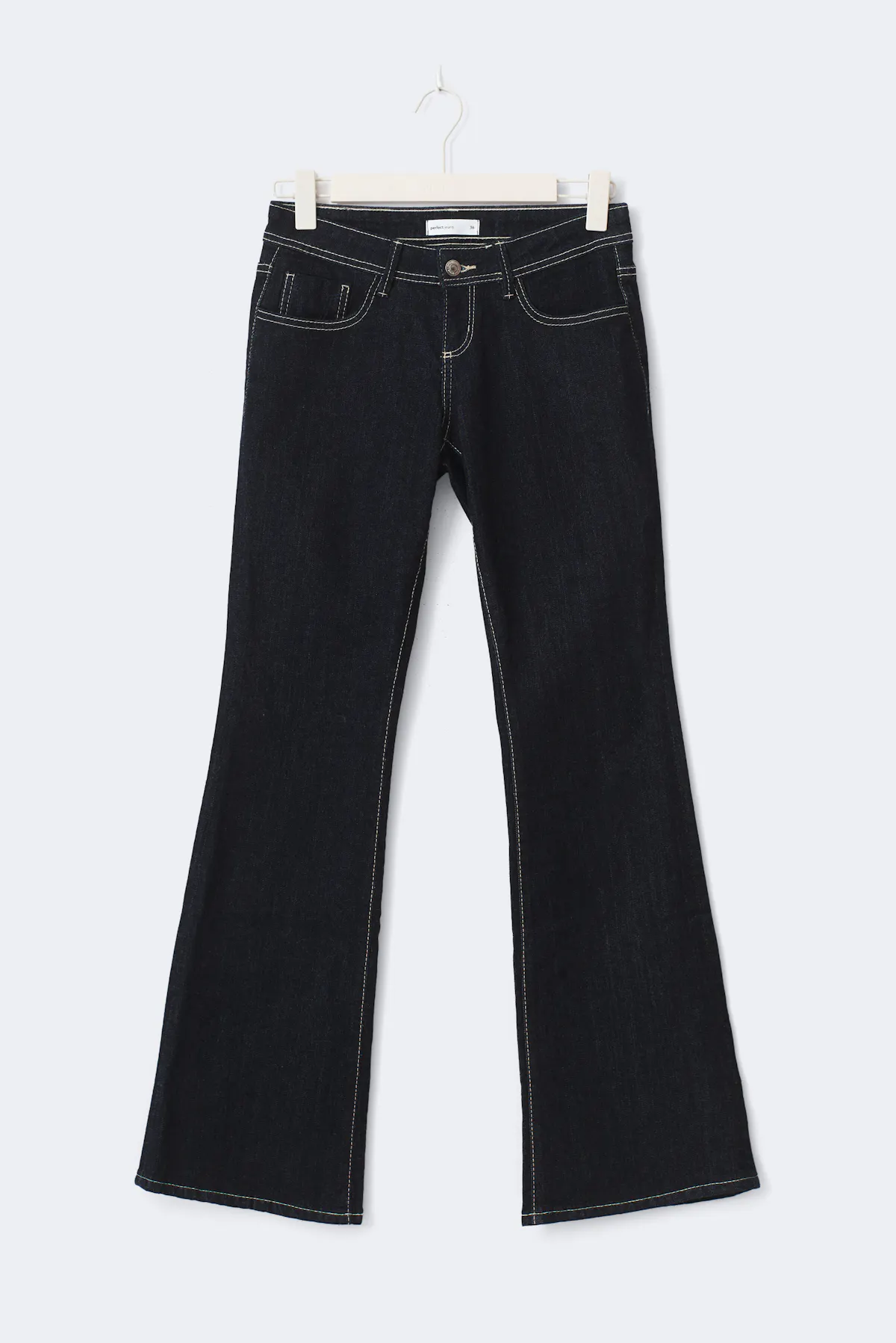 Gina Tricot - Ultra low flare petite jeans - ultra low waist - Bleu - 38 - Femme
