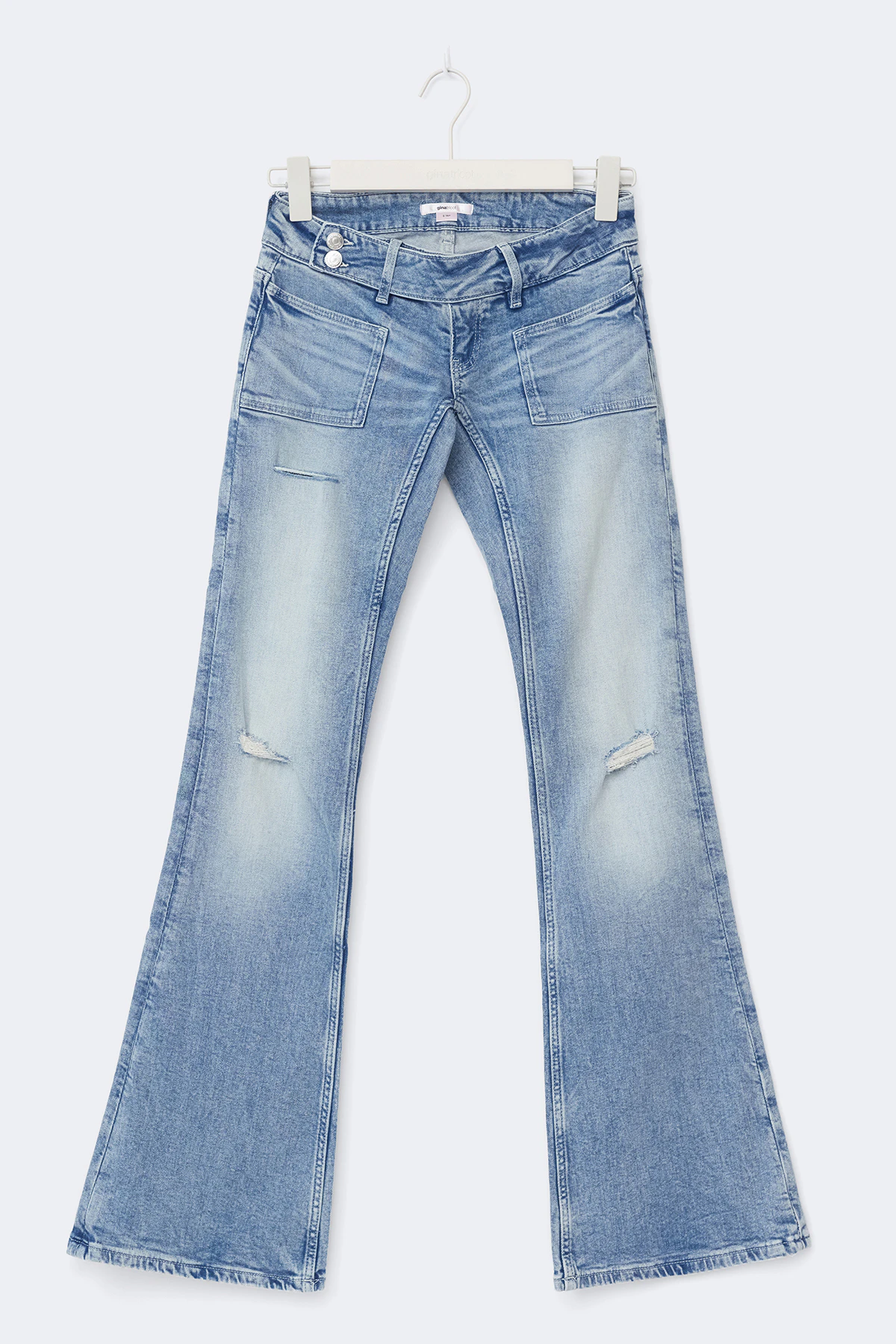 Gina Tricot 14+ pleated flare jeans tall dam – bild 4
