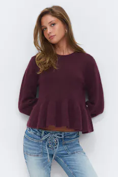 14+ Knitted Peplum Sweater