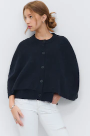 Y knitted cape cardigan