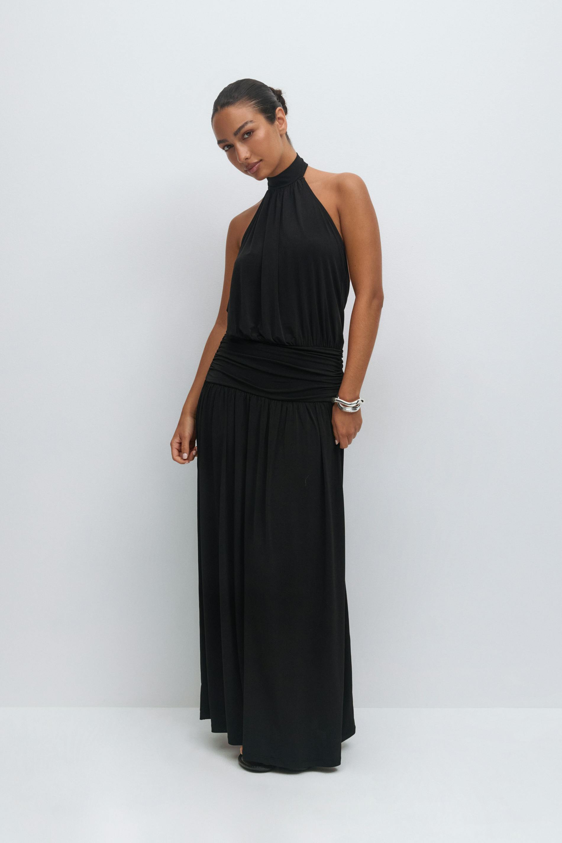 Cowl neck dress - Black - Women - Gina Tricot