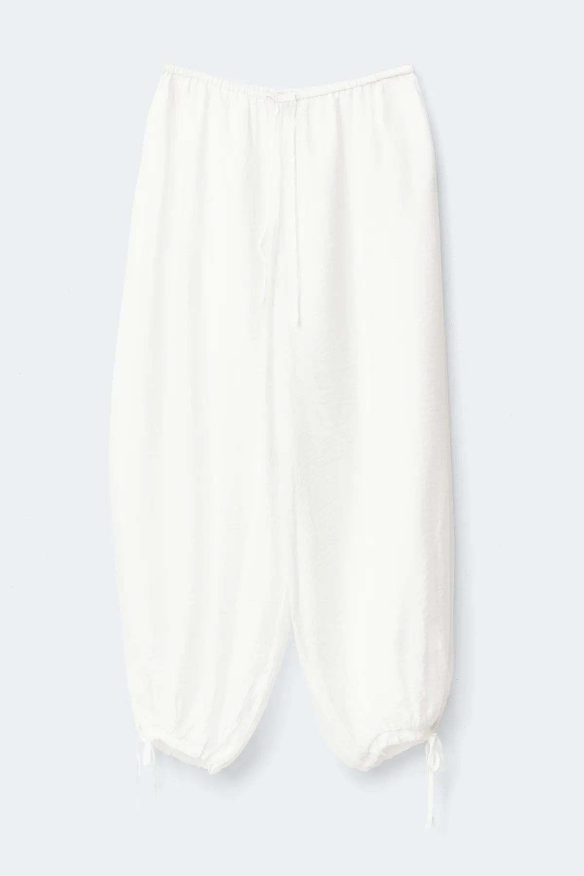 Sheer balloon trousers - White - Women - Gina Tricot