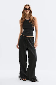 Satin Lace Trousers