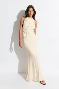 Embroidery Maxi Skirt