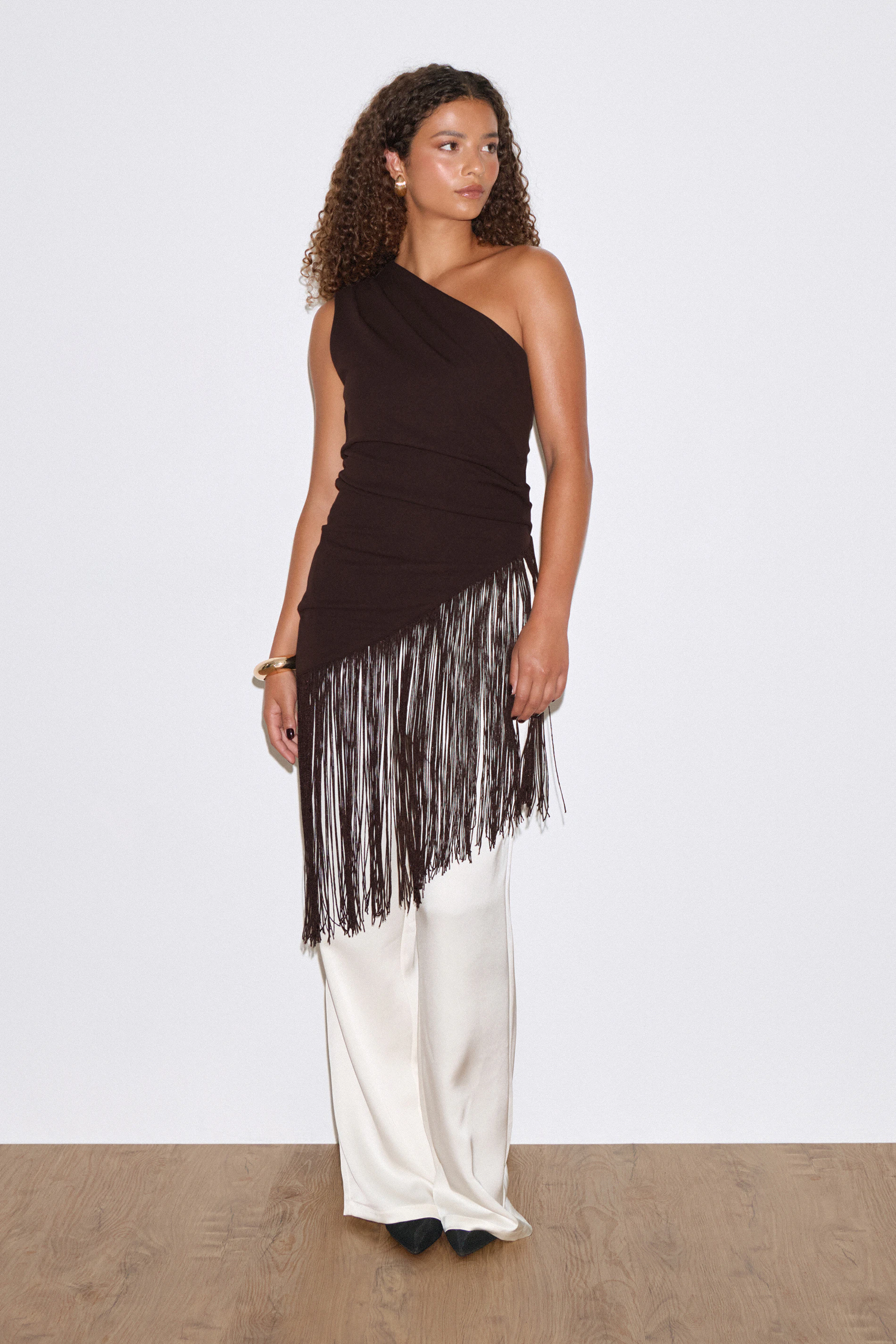 Gina Tricot Fringe top toppar & linnen dam