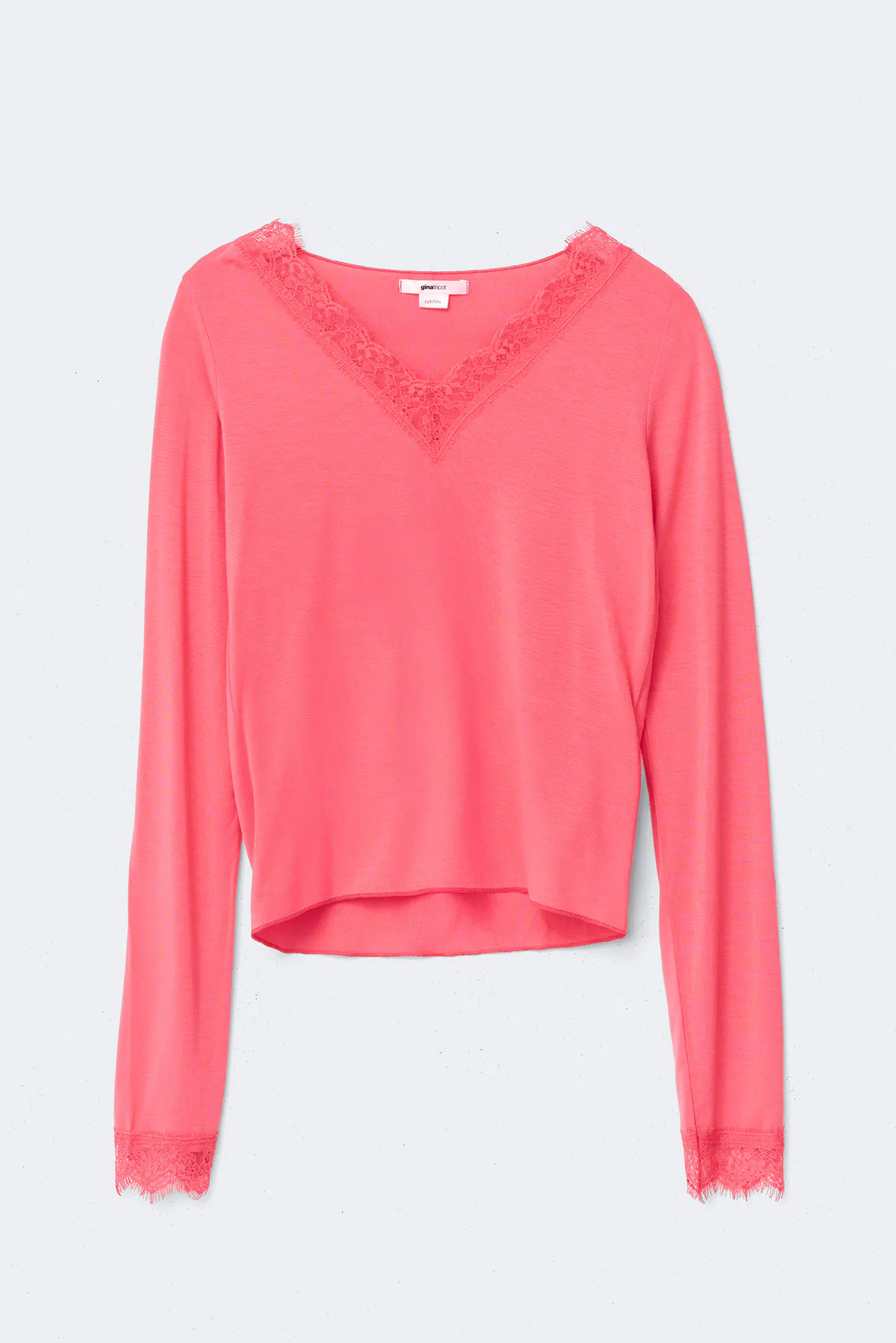 Y lace top - Pinkki - Gina Tricot