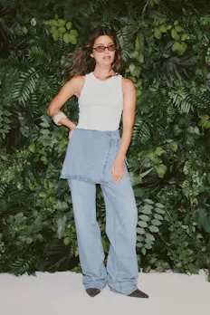 Wrap Denim Hip Skirt