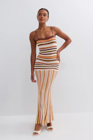 Multistripe Knitted Dress