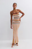 Multistripe knitted dress