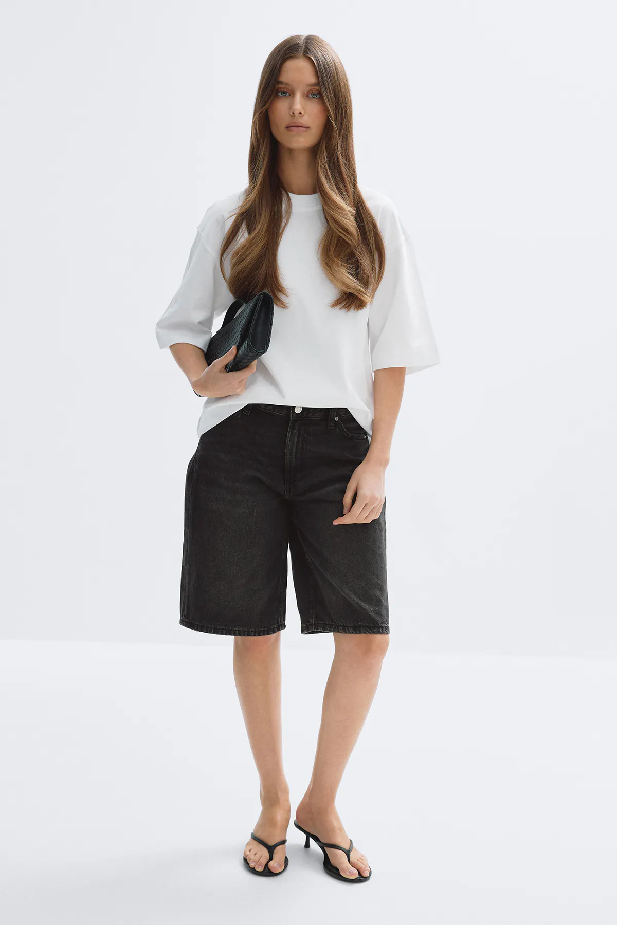 Gina Tricot - Baggy babe denim shorts - Denim shorts - Svart - 34 - Dame